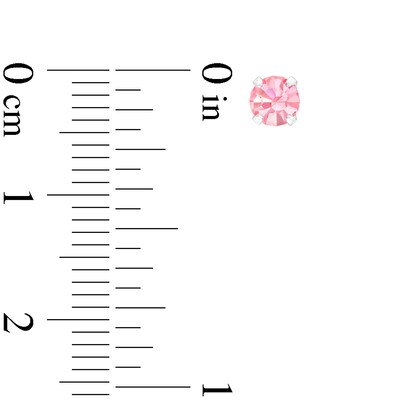 Child's 4.0mm Faux Pearl, Pink Crystal and Heart-Shaped Donut Enamel Three Pair Stud Earrings in Sterling Silver