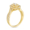 Thumbnail Image 3 of 0.95 CT. T.W. Pear-Shaped Diamond Double Frame Engagement Ring in 10K Gold (I/I2)