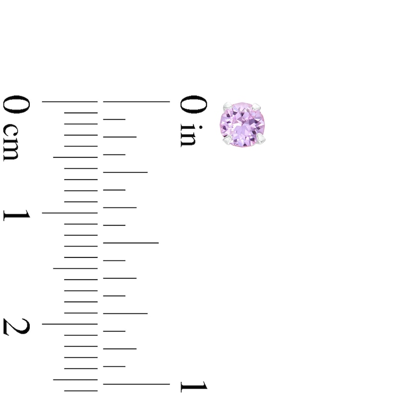 Main Image 3 of Child's Pink, Purple and Lavender Crystal Butterfly Enamel Stud Earrings Set in Sterling Silver