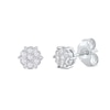 Thumbnail Image 1 of 0.11 CT. T.W. Diamond Honeycomb Stud Earrings in 10K White Gold