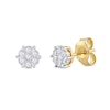 0.11 CT. T.W. Diamond Flower Stud Earrings in 10K Gold