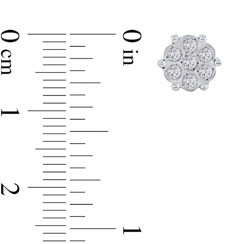 0.11 CT. T.W. Diamond Flower Stud Earrings in 10K Gold