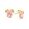 Thumbnail Image 1 of Child's Pink Cubic Zirconia Minnie Mouse Stud Earrings in 10K Gold