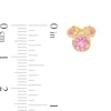 Thumbnail Image 2 of Child's Pink Cubic Zirconia Minnie Mouse Stud Earrings in 10K Gold