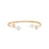 Thumbnail Image 1 of Puff Heart-Ends Double Row Cuff in 10K Tri-Tone Gold