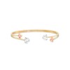 Thumbnail Image 0 of Puff Heart-Ends Double Row Cuff in 10K Tri-Tone Gold