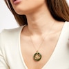 Thumbnail Image 2 of Jade Chinese "Rabbit" Open Circle Frame Pendant in 14K Gold