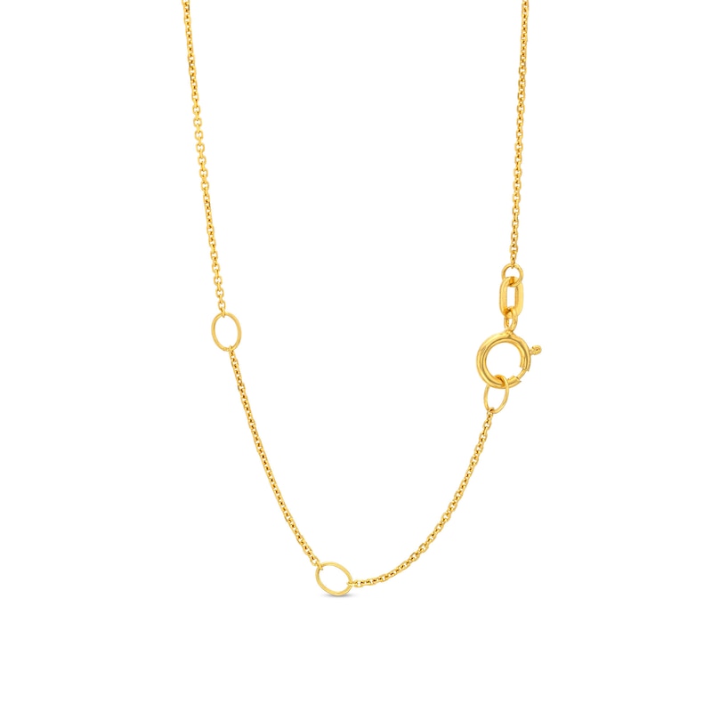 Main Image 3 of Jade Chinese "Rabbit" Open Circle Frame Pendant in 14K Gold