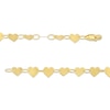 Thumbnail Image 3 of Heart Disc Chain Link Bracelet in 10K Gold - 7.25"