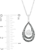 Thumbnail Image 3 of 0.29 CT. T.W. Black and White Diamond Teardrop Swirl Pendant in Sterling Silver