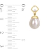 Thumbnail Image 3 of 8.0-8.5mm Baroque Freshwater Cultured Pearl and Diamond Accent Square Drop Earrings in 10K Gold