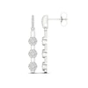 Thumbnail Image 1 of 0.33 CT. T.W. Multi-Diamond Trio Paper Clip Link Linear Drop Earrings in 10K White Gold