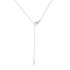 0.16 CT. T.W. Diamond Triple Heart Bead Frame Necklace in Sterling Silver