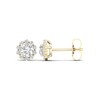 Thumbnail Image 1 of 0.62 CT. T.W. Diamond Flower Frame Stud Earrings in 10K Gold