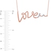 Thumbnail Image 4 of 0.05 CT. T.W. Diamond "Love" Cursive Curly Script in Sterling Silver with 14K Rose Gold Plate