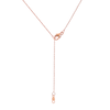 0.13 CT. T.W. Diamond Infinity Heart Lariat-Style Necklace in Sterling Silver with 14K Rose Gold Plate - 19"