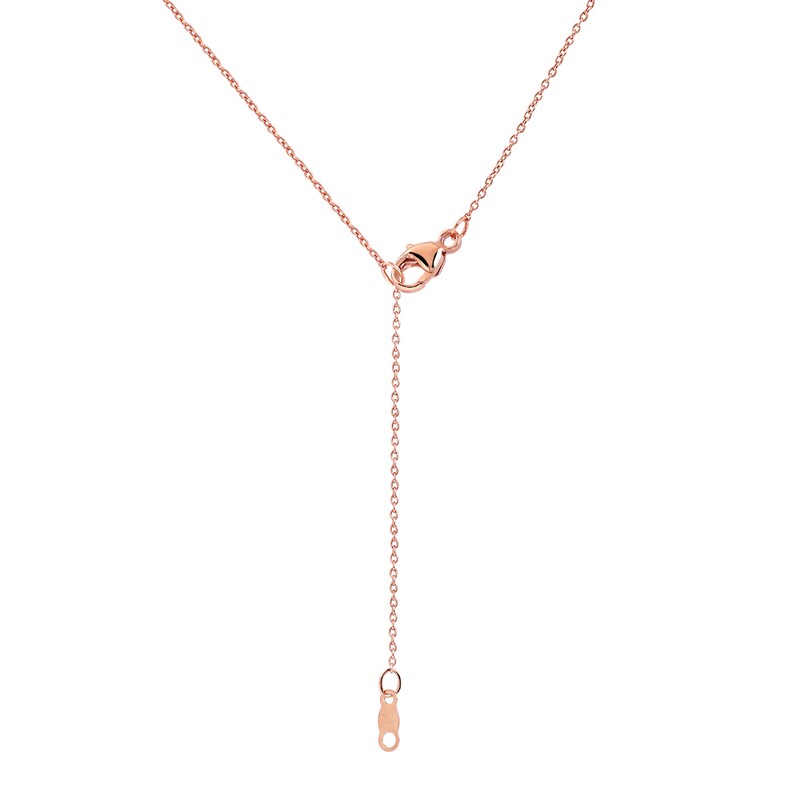 0.13 CT. T.W. Diamond Infinity Heart Lariat-Style Necklace in Sterling Silver with 14K Rose Gold Plate - 19"