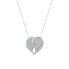 Thumbnail Image 1 of 0.33 CT. T.W. Diamond Interlocked Two Halves of One Heart Pendant in 10K White Gold