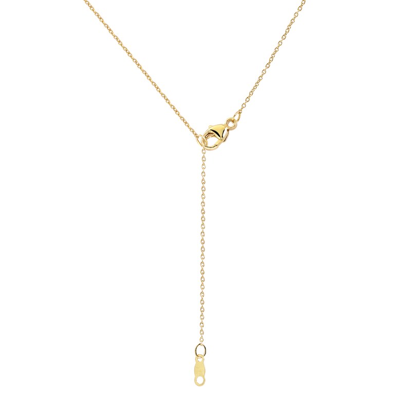 0.16 CT. T.W. Diamond Triple Heart Bead Frame Necklace in Sterling Silver with 14K Gold Plate
