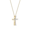 Thumbnail Image 1 of 0.33 CT. T.W. Diamond Graduated Cross Pendant in 10K Gold