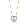 Thumbnail Image 1 of 0.40 CT. T.W. Diamond Interior Stone Heart Frame Necklace in 10K Gold