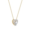 Thumbnail Image 2 of 0.40 CT. T.W. Diamond Interior Stone Heart Frame Necklace in 10K Gold