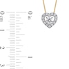 Thumbnail Image 4 of 0.40 CT. T.W. Diamond Interior Stone Heart Frame Necklace in 10K Gold
