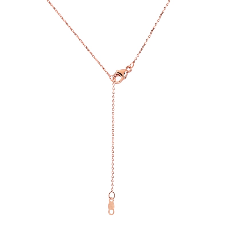 0.40 CT. T.W. Diamond Interior Stone Heart Frame Necklace in 10K Rose Gold
