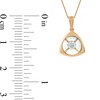 Thumbnail Image 4 of 0.50 CT. T.W. Diamond Interior Stone Tilted Square Frame Pendant in 10K Gold
