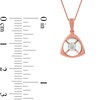Thumbnail Image 4 of 0.50 CT. T.W. Diamond Interior Stone Tilted Square Frame Pendant in 10K Rose Gold