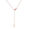 Thumbnail Image 3 of 0.33 C.T. T.W. Diamond Heart and Chevron Double Strand Necklace in 10K Rose Gold