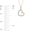 Thumbnail Image 4 of 0.12 CT. T.W. Diamond Tilted Curly Heart Pendant in 10K Gold