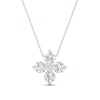 Thumbnail Image 1 of 0.25 CT. T.W. Quad Diamond Flower Pendant in 10K Rose Gold