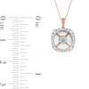 Thumbnail Image 4 of 0.25 CT. T.W. Quad Diamond Flower Pendant in 10K Rose Gold