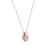 Thumbnail Image 2 of 0.05 CT. T.W. Diamond Big and Little Heart Stacked Pendant in 10K Rose Gold