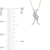 Thumbnail Image 4 of 0.20 CT. T.W. Diamond Wave Crossover Pendant in 10K Gold