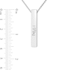 Thumbnail Image 3 of Engravable Pillar Vertical Bar Pendant in Sterling Silver (1 Image)