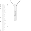 Thumbnail Image 4 of Engravable Pillar Vertical Bar Pendant in Sterling Silver (1 Image)