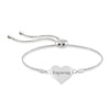 Thumbnail Image 2 of Engravable Photo Heart Bolo Bracelet in Sterling Silver (1 Image and Line) - 7.5"