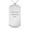 Thumbnail Image 2 of Extra-Large Engravable Photo Diamond-Cut Dog Tag Pendant in Sterling Silver (1 Image and 4 Lines) - 22"