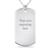Thumbnail Image 3 of Extra-Large Engravable Photo Diamond-Cut Dog Tag Pendant in Sterling Silver (1 Image and 4 Lines) - 22"