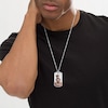 Thumbnail Image 2 of Extra-Large Engravable Photo Diamond-Cut Dog Tag Pendant in 10K White or Yellow Gold (1 Image and 4 Lines) - 22"