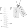 Thumbnail Image 3 of Engravable Your Own Handwriting Double Bar Charm Pendant in Sterling Silver (2 Images and 2 Lines)