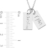 Thumbnail Image 4 of Engravable Your Own Handwriting Double Bar Charm Pendant in Sterling Silver (2 Images and 2 Lines)