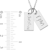 Thumbnail Image 3 of Engravable Your Own Handwriting Double Bar Charm Pendant in 10K White, Yellow, or Rose Gold (2 Images and 2 Lines)