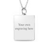 Thumbnail Image 3 of Engravable Roman Numeral Date Rectangular Pendant in Sterling Silver (1 Date and 1-3 Lines)