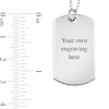 Thumbnail Image 2 of Luxe Finish Large Engravable Black and White Photo Dog Tag Pendant in 10K White Gold (1 Image and 3 Lines)