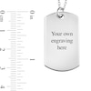 Thumbnail Image 3 of Luxe Finish Large Engravable Black and White Photo Dog Tag Pendant in 10K White Gold (1 Image and 3 Lines)