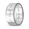 Thumbnail Image 2 of Men's 8.0mm Engravable Your Own Handwriting Ring in Sterling Silver (1 Image and 1 Line)