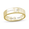 Thumbnail Image 1 of 5.0mm Engravable Your Own Handwriting Ring in 10K Gold (1 Image and Line)